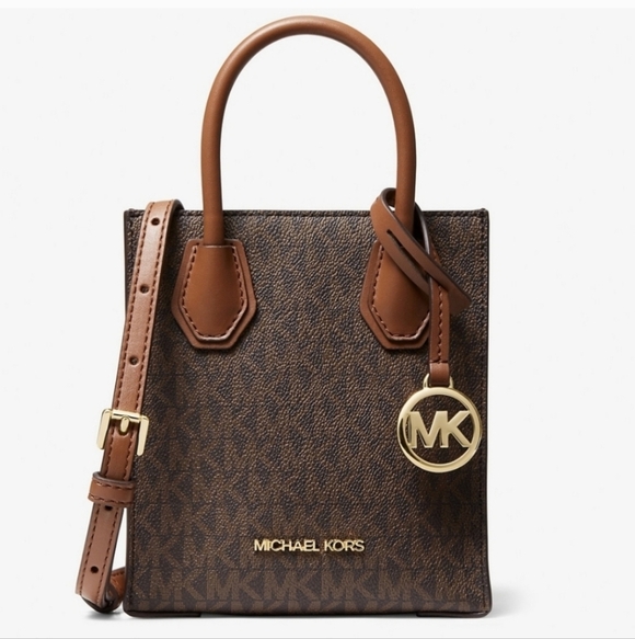 NWT🔥Michael Michael Kors Mercer Extra-Small Logo and Leather Crossbody Bag - Picture 2 of 6